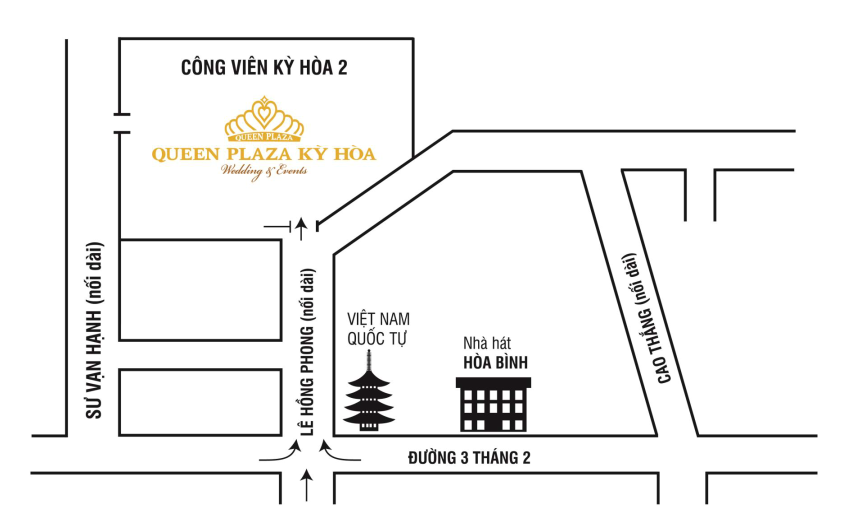 Sơ đồ chỉ đường Queen Plaza Kỳ Hòa